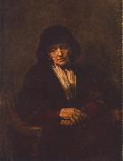 REMBRANDT Harmenszoon van Rijn Portrait of an old Woman Norge oil painting reproduction